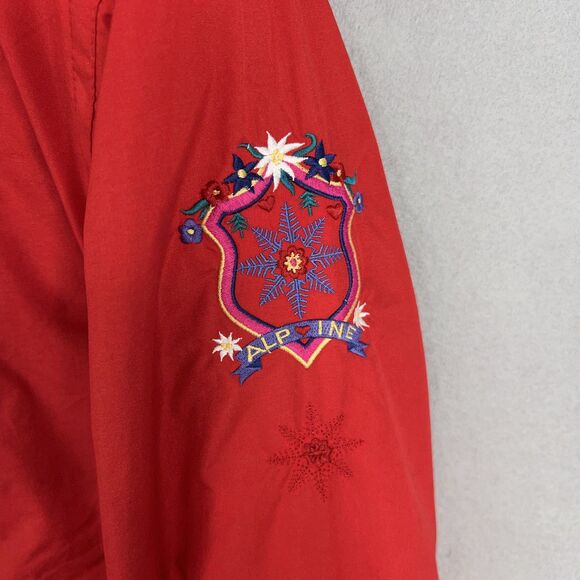 Obermeyer Jacket Womens Small Red Alpine Embroidered Ski Snow Mountain Retro 90s - Picture 6 of 16